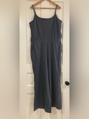 UpWest Slate Gray Spaghetti Strap Jumpsuit
